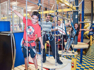 high rope course of indoor playground